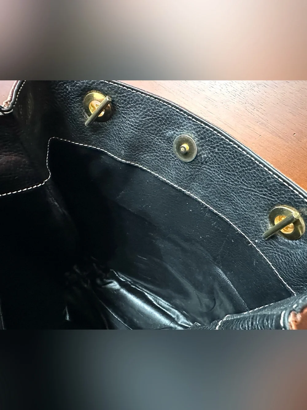 Bally Vintage Black/Brown Leather Shoulder Bag